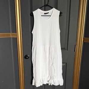 Lane Bryant Ivory Sleeveless Midi Dress